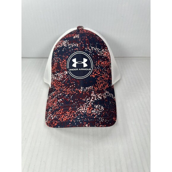 Under Armour UA Mens Iso-Chill Driver Mesh Golf Hat Navy White Size M/L NEW - Picture 1 of 4